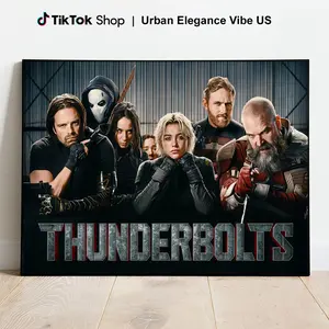 Thunderbolts Unframed Poster High Quality Character Lineup Wall Art for Game Room Home Theater or Office Decor for Superhero Film Fans