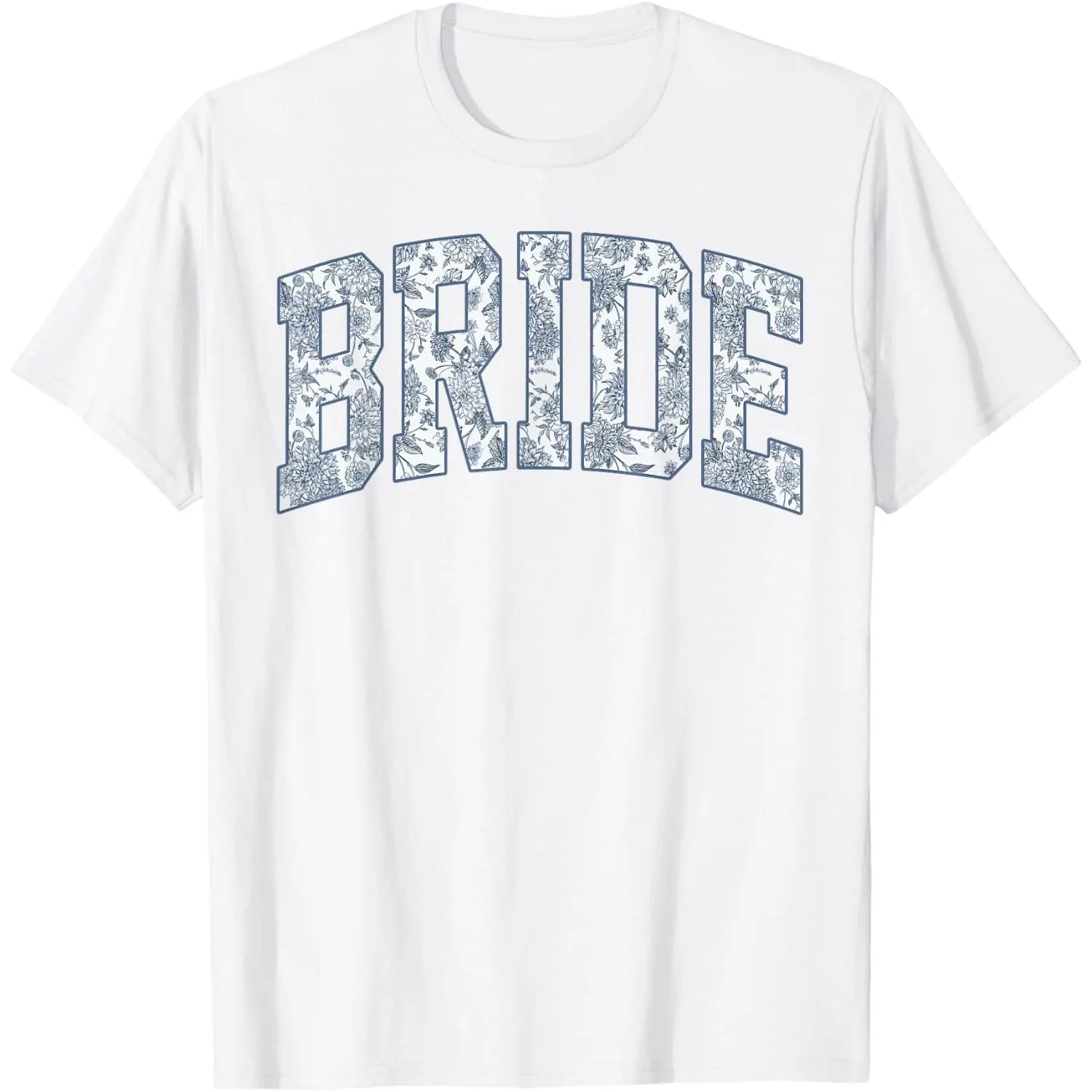 Bride Blue Toile Bridal Party Wedding Gift T-Shirt