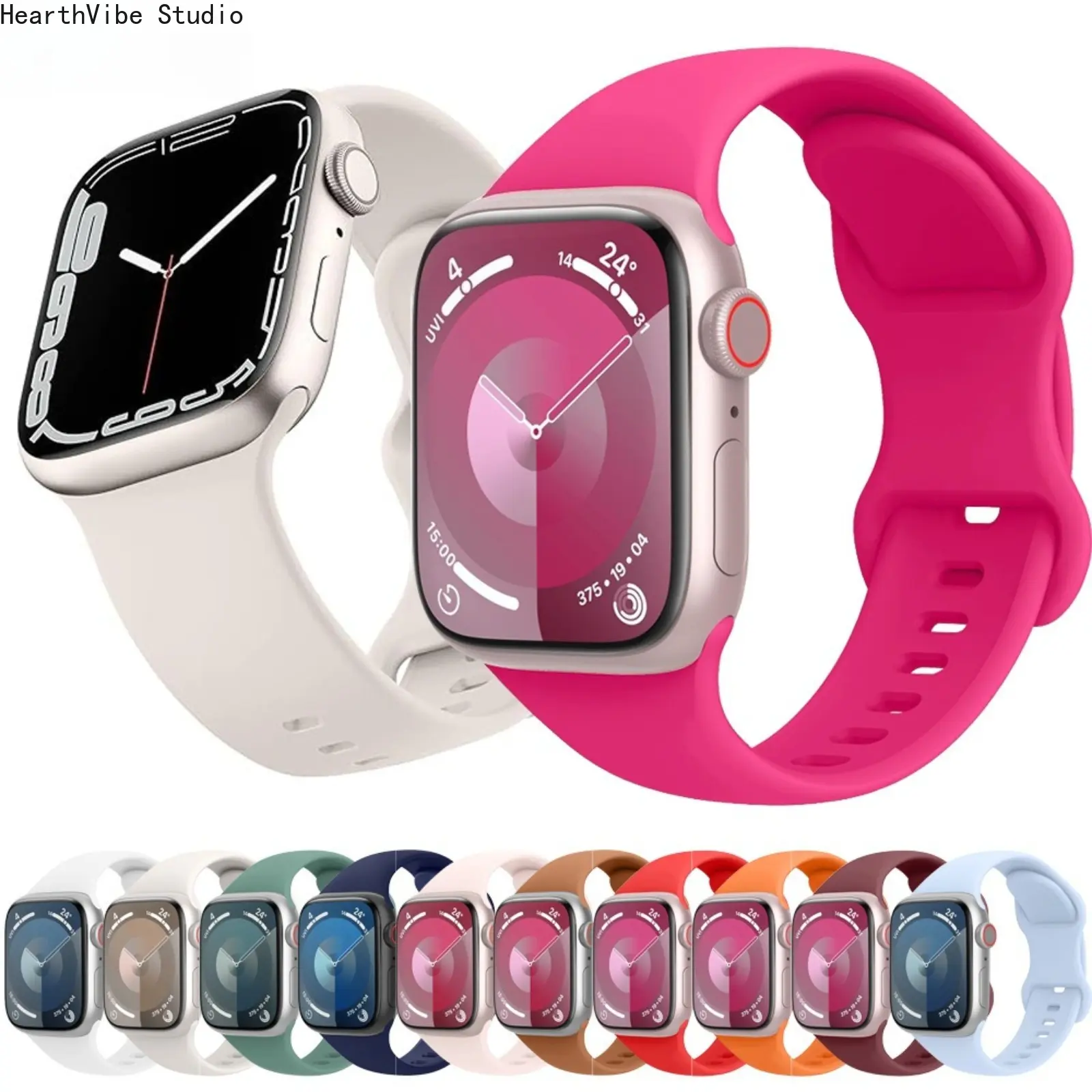 Butterfly Clasp Silicone Smart Bracelet Watch Straps - iWatch Compatible Band for 10,9,Ultra 2, Sports & Camping Hiking Outdoor Accessories, Wearable Tech Accessories, Smartwatch Accessories