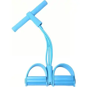 6-Tube Pedal Ankle Expander with 21 Multifunctional Fitness Resistance Bands for Abdominal, Waist and Arm Stretching Training