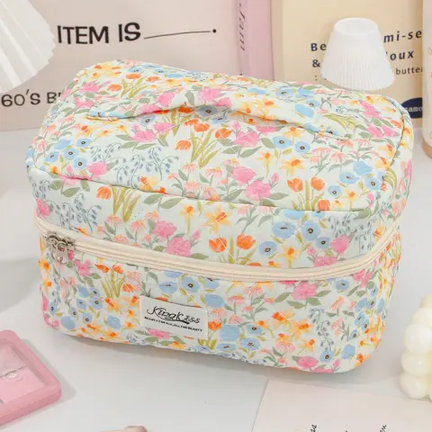 Floral Pattern Cosmetic Storage Bag Set, Travel Toiletry Pouch, Large Capacity Bohemian Makeup Bag, Portable Organizer, Soft Fabric, Cosmetic Toiletry Bags