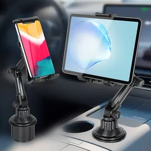 Heavy-Duty Car Cup Holder Tablet Phone Mount, Adjustable Stand for 4-14 Inch Tablets & Iphones, Compatible for iPad/ipod, Car Cellphone Mount, Car Phone Holders
