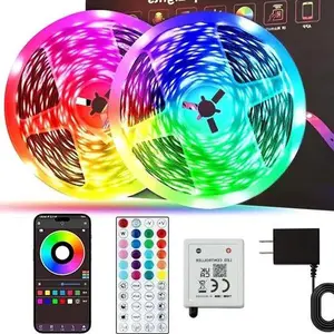100FT Smart LED Strip Lights Sync to Music with Remote Controller & App Control RGB LED Lights for Bedroom Christmas Decor