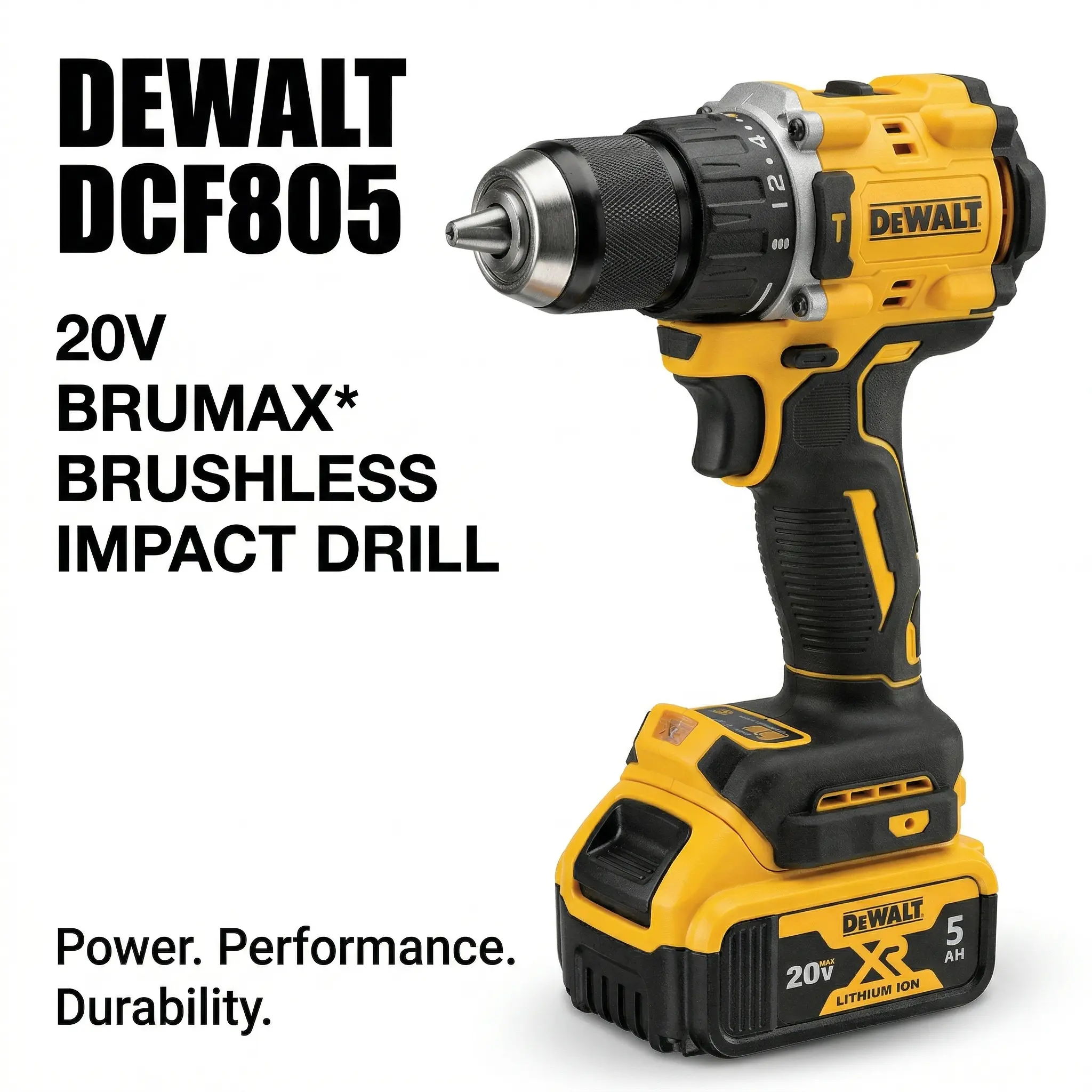 DEWALT DCF805 20V Cordless Brushless Impact Drill for Screwdriving ...