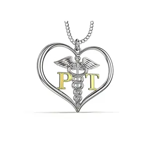 PT "Physical Therapist" Heart Shaped Necklace