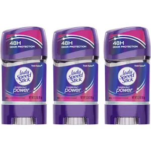 Lady Speed Stick 48HR Antiperspirant Deodorant Gel Fresh Fusion 2.30 oz (Pack of 3)