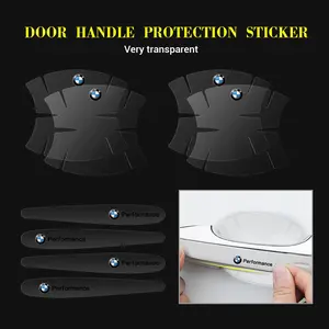 4/8Pcs PVC Car Door Handle Cup Badge Sticker Door Bowl Decal For BMW 1 2 3 4 5 6 7 Series E46 E85 E60 F10 E39 E30 E36 E53 E87 E90 E70 X1 X3 X5 X7 M3 M4 M5 M6 M Performance F20 F10 F15 F30 G30 G32 G01 G02 G05 G06 G07 G26 G23 G22 G08 G16