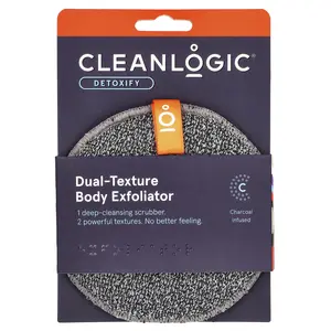 CleanLogic Detoxify, Dual-Texture Body Exfoliator, 1 Count