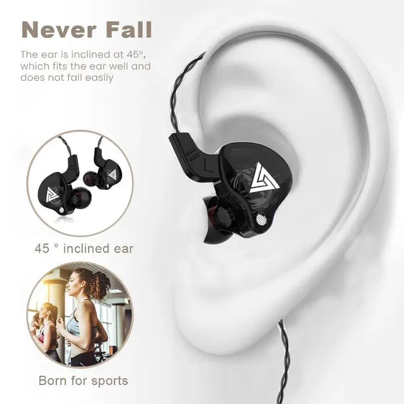 AK6 HiFi Wired In-Ear Electronic Earphones with Mic, 3.5 mm Jack, 1.2m Cable, Deep Bass Audio, Gaming Earbuds for Game Console & Music Setup (Black, Purple, Clear, White)