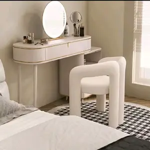 Nordic Modern Chair Vanity Desk Chair Living Room - Modern Design, Elegant Style, White Color, Versatile Use