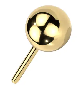 Gold PVD Ball Titanium Threadless Top