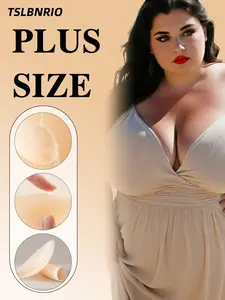 2Pcs Plus Size Silicone Nipple Covers, Ultra-Thin Invisible Micro-Edge, Strong Adhesion All-Day Secure, Skin-Friendly, 11cm/13cm Sizes for Large Busts, For Strappy, Backless & Formal Dresses