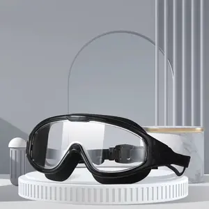 Swimming Goggles For Adult Men And Women High-Definition Waterproof And Anti Fog Electroplating Large Frame Swimming Goggles (black)