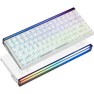 Aula Hero84 HE Wired Hall Effect Keyboard with RGB Lightbox, 0.01mm Adjustable Actuation, 8KHz Polling, 0.125ms Latency, Snap Key, SOCD,  Gaming Keyboard (White Topographic)