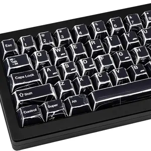 PBT Keycaps, 1 Set 136 Keys Manga Theme Custom Keycaps Set, Cherry Profile Dye-sublimation Black Keycaps for 61/64/68/84/87/100/104/108 Cherry Gateron MX Switches Mechanical Keyboard