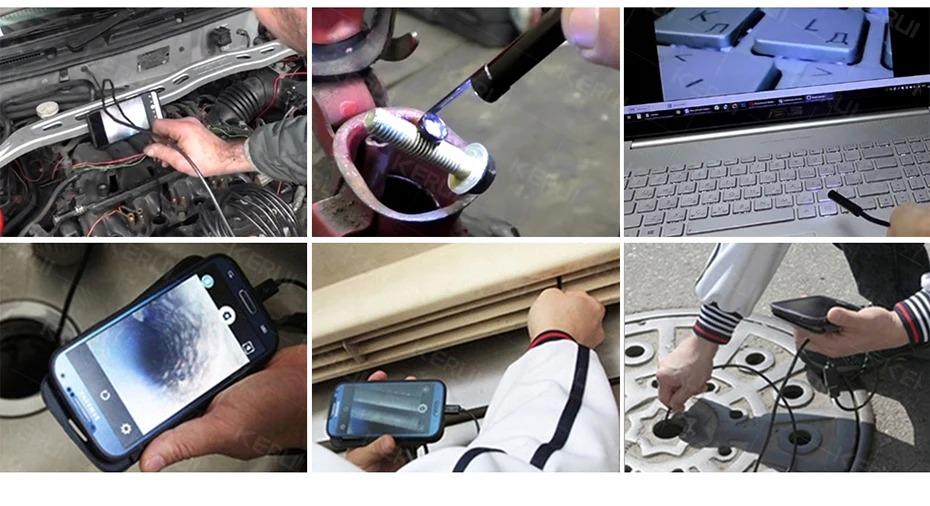 3 in 1 USB Endoscope for OTG Android Phone 7mm Borescope Inspection for PC MacBook Snake Camera For Pipeline