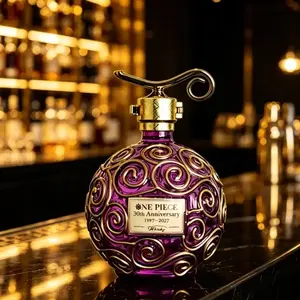 Unique Swirl Ball Whiskey Decanter, Creative Glass LiquorBottle, Premium Decorative, Ideal Gift for Him, Man Cave& Bar Ornament, Home Bar Accessories, Father's Day gift,Glass
