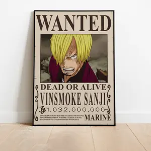 Sanji wanted wall poster
