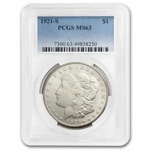 1921-S Morgan Dollar MS-63 PCGS