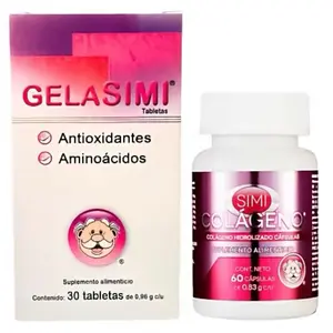 Gelasimi Edible Antioxidant Collagen Tablets, 60-Count Dietary Supplement for Hair & Nail Care, Beauty & Wellness Support