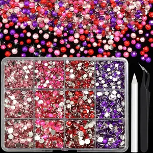 Rhinestones Colorful   Flatback Rhinestone for Bedazzling Mixed Size  Kit for Craft Tumbler Clothes DIY Embellishment