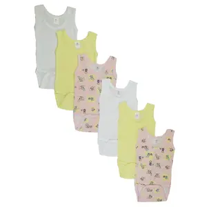 Bambini CS-111AM-Monkey-111AM-Monkey Girls Tank Top, Assorted with