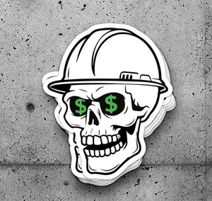 All I See Is Dollars Sticker, Hard Hat Stickers, Hard Hat Stickers For Men, Weatherproof Hard Hat Sticker