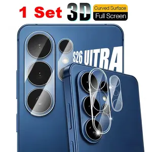 1 Set Camera Lens Protector Suitable for Samsung S26 Ultra 3D Full Cover Scratch-resistant Back Lens Tempered Glass Camera Cover Suitable for Galaxy S26 ultra
