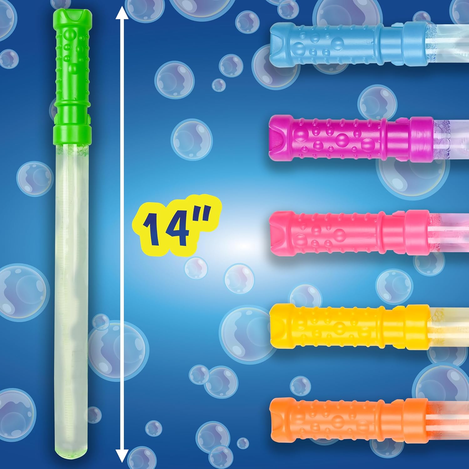 Bubbles 4oz Bubble Wands 6 Pack Outdoor Bubble Toys for Kids Summer Fun Party Favors Birthday Supplies Outdoor Play Gift