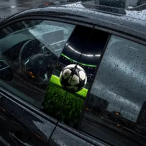 Football Car Door Trim Sticker Vinyl Personalized Creative Waterproof Durable Car B-pillar Sticker Window Stickers Decoration Truck Funny Decals Car Accessories