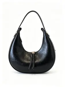 Ladies' Quality Soft Leather Dumpling Bag,-Shaped Bag,Shoulder Bag,Large Capacity Commuter Bag,Handbag, Tready Crescent Moon Bag For Women, Bag For Women Elegant