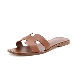 Pre-owned Hermes Women's Oran Sandals Leather by Rebag