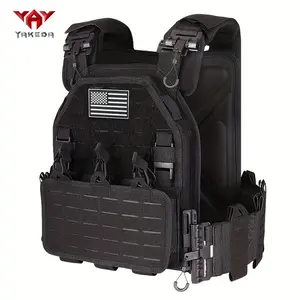 YAKEDA 1000D Polyester Wear-Resistant Breathable Anti-Rip Outdoor Tactical Lightweight Vest, Protective Gear, Quick-Detachable Shoulder Waist Design, Lightweight Construction