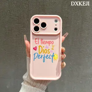 God's Timing Is Perfect Spanish Quote Design Phone Case, Soft Silicone, Fully Protected and Shockproof For iPhone 17 16 15 Pro Max 14 13 12 11 Plus Air & Samsung Galaxy S26 S23 Ultra S24 Plus S25 S22 Back Cover, Accessories, Smartphone