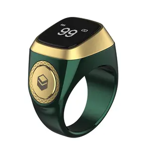 2025 Modern Smart Zikr Ring, Digital Display Tasbih Tally Electronic Counter, Muslim Prayer Time Vibration Reminder, Prayer Alert, Waterproof Smart Wearable Device