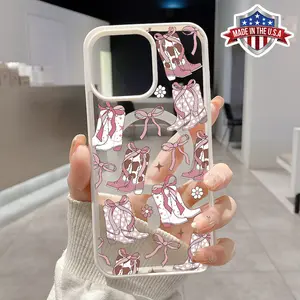 MagSafe Phone Case Compatible for iPhone 15 Pro 16 16e 14 Plus 13 12 Mini 11 Promax X XS Max XR XSMax Boots Bow Dream Clear Acrylic Hard Back Soft TPU Edge Non-Yellowing Protective Cover for Boy