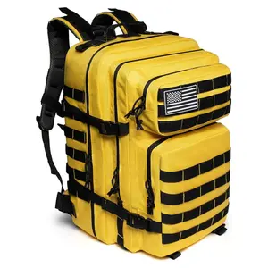 Bumblebee Color 45L Military Tactical Backpack Molle System Assault Pack 3 Day Bag Outdoor Equipment Hiking Treeking Rucksack Daily Commuting Unisex