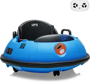 12V Baby Bumper Car with Parent Remote Control - Electric Ride on Car for Toddlers with Joystick, 360° Rotation, Flashing Lights & Music, 2 Speed Modes, Safety Belt - Ideal Gift for Boys & Girls Ages-03