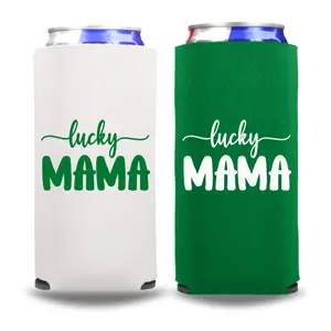 St. Patrick's Day Spiked Seltzer Coolies, Lucky Mama, Irish Skinny Coolers, St. Paddy's Day Party Gift, Drinkware Accessories Personalized Birthday