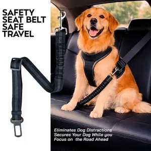Pet Safety Car SeatBelts (2 Pack) – Adjustable Headrest Restraint for Dogs & Cats | USA Stock | Fast Shipping (Ships Tomorrow!)