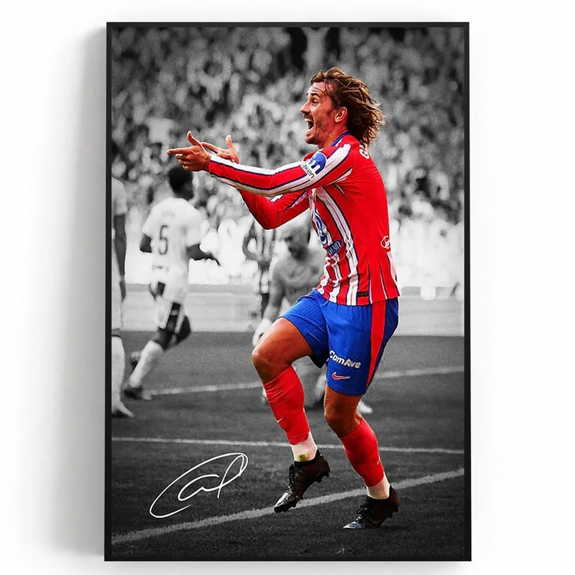Antoine Griezmann Poster, Soccer Gifts, Sports Poster, Football Poster, Soccer Wall Art( Unframed - Print Only )