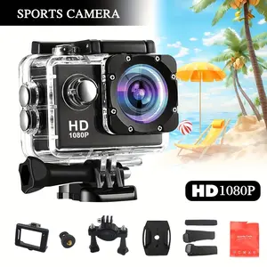 Ultra HD 1080P Action Camera, Equipped with 140 °   Wide-angle Lens, 2.0inch LCD Screen, Auto Exposure, Digital Anti-Shake, Fisheye Lens, Rechargeable Battery or USB Power, MP4 File Format - Ideal for Outdoor Sports Recording