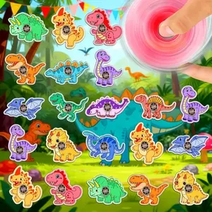 Fun Jungle Dinosaur Themed Fidget Spinner Game, 12/24/36 Pieces Set, Rotating Bearings, Perfect Birthday Party Gift, Carnival Party Favor