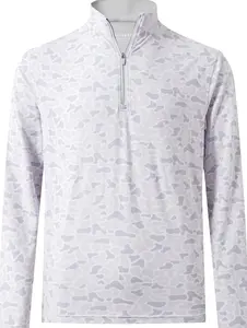 Unisex Dry Fit Quarter Zip – Long Sleeve Breathable Performance Athletic Pullover