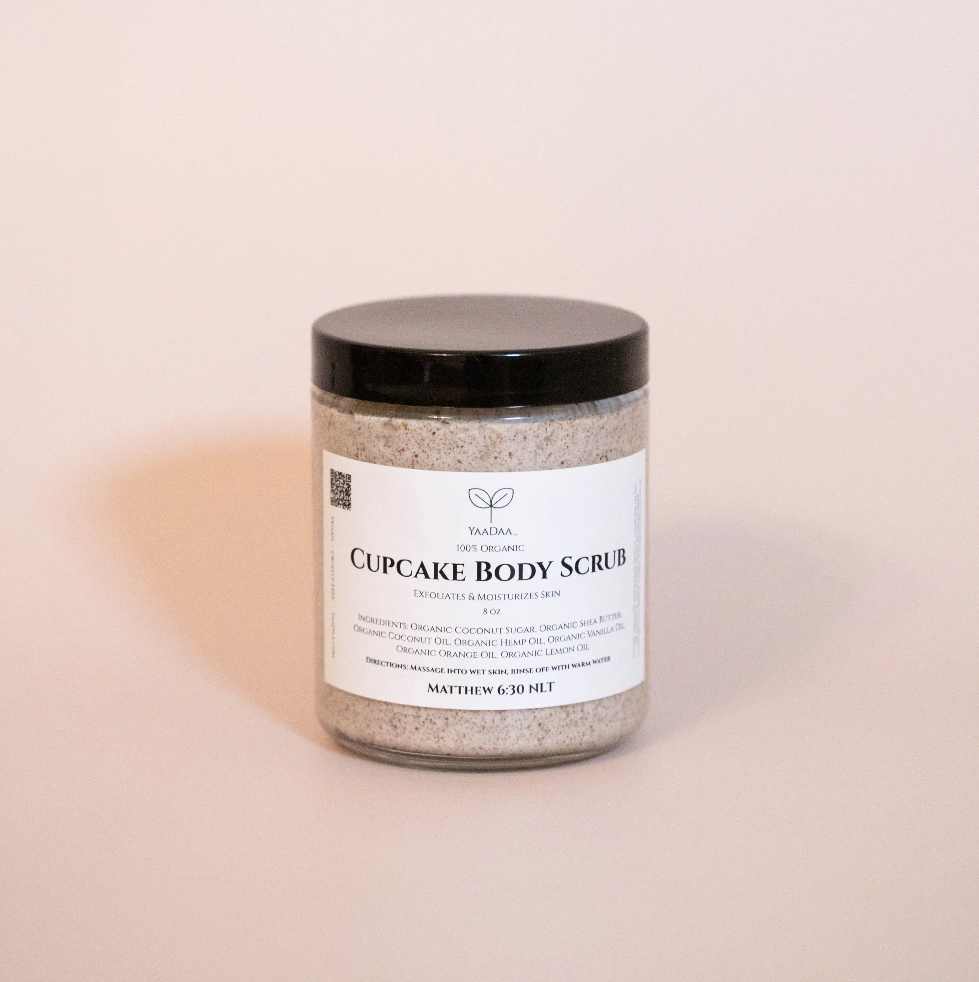 Moisturizing Body Scrub with Shea Butter & Coconut Oil, Exfoliating Body Care Treatment with a Citrus-Vanilla Cupcake Scent, Moisturizer, Enriched Oils, Hydrating, No