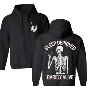 Sleep Deprived Barely Alive Hoodie, Sleep Deprived Swweatshirt, Barely Alive Tshirt, Full Colors, Full Sizes, For Men, For Women Menswear Sweaters