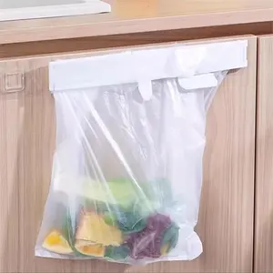 Foldable Trash Bag Holder - No Drill Required Wall-Mounted for Kitchen/Bathroom/Dormitory Use - Stores Trash Cans, Suitable for RVs, Bedside, and Home Use
