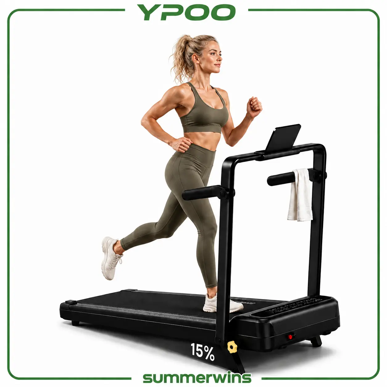 【DealsForYouDays】YPOO Quiet Foldable Incline Home Gym Treadmill - Quiet Walking Pad, Space-Saving Compact Design, Under-Desk Storage, Remote Control, Home Fitness Equipment for Apartment & Office, Exercise Equipment,summerwins,father'sdaygifts,bathingsuit