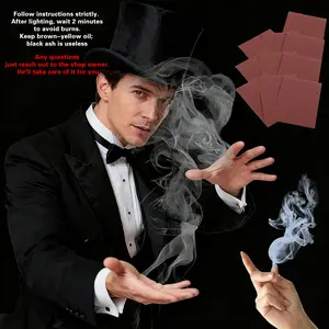10pcs Finger Smoke Magic Trick ,Church,Birthday,christmas Party Props,Cool Close-Up Hand Magic,No Experience Required,Safe Easy to Use for Mesmerizing Tricks and Unforgettable Moments「 If no smoke, contact support or check video guide」