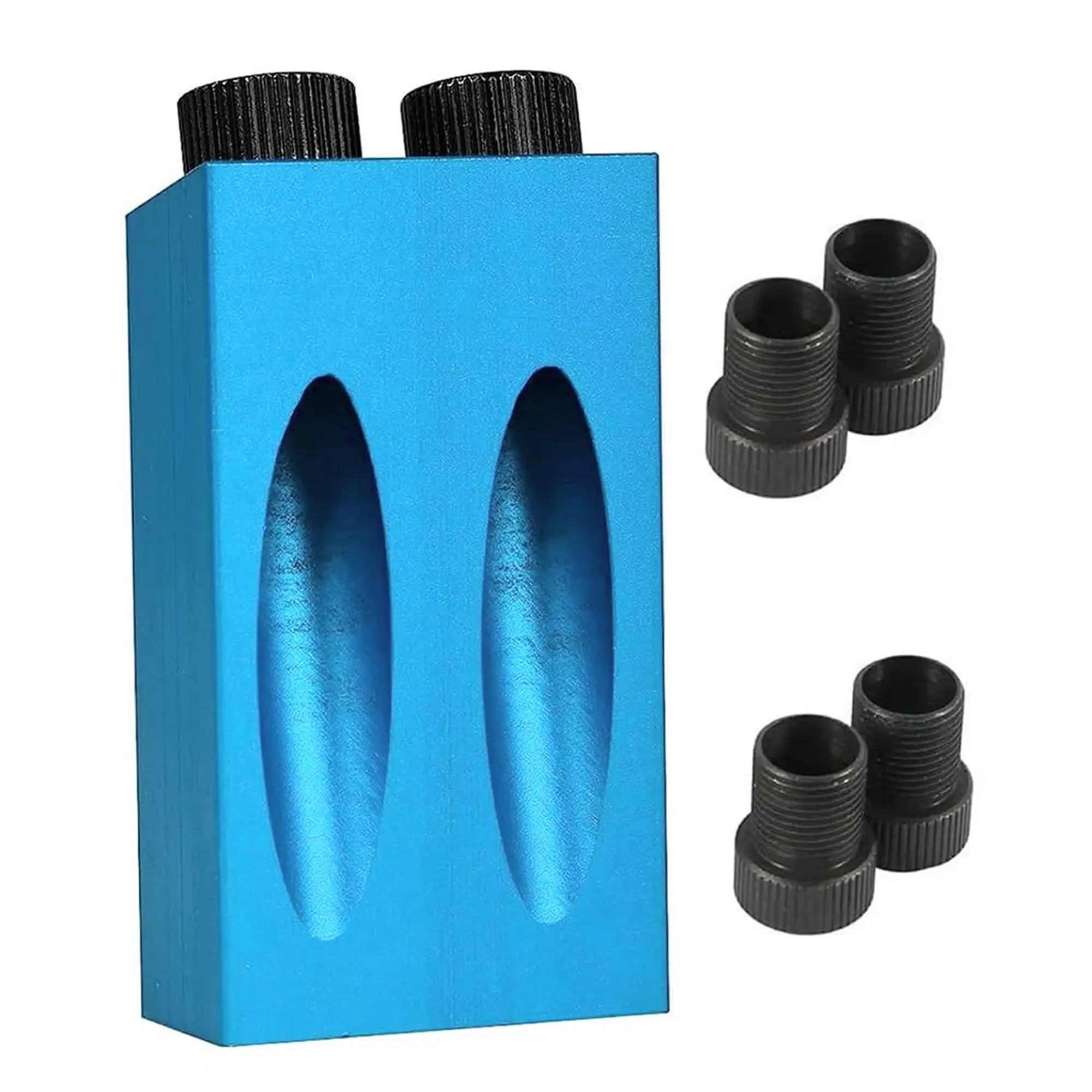 Woodworking concealed angled hole locator set, 15-degree double bearing quick-change guide drill system + titanium-plated anti-slip countersunk drill, furniture tenon and mortise DIY quick assembly anti-offset clamping tool set.
